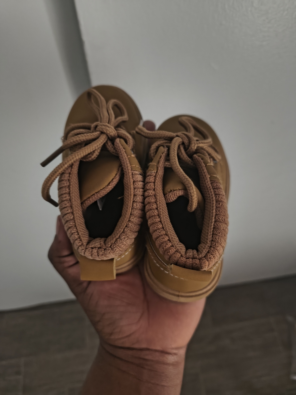 Kids Brown Lace-Up Casual Shoes
